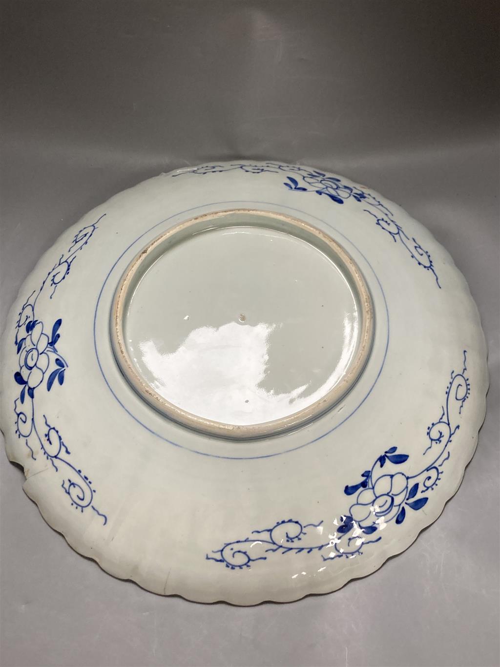 Two Imari chargers, diameter 36cm